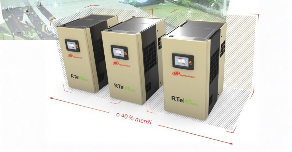 Menší rozměry kompresorů RTe 45-55 kW